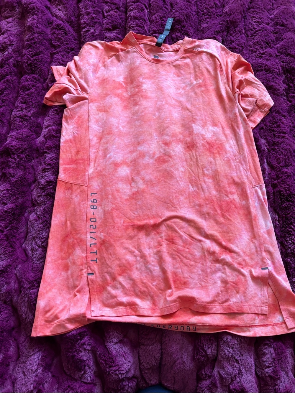 Lululemon Men Always Agile Short Sleeve,SIZE M, Diamond Dye White Warm Coral,$68